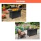 42 Inch Brown Rectangular Portable LP Gas Propane Fire Pit Table 60000 BTU Steel with Waterproof Cover for Patio Backyard Garden